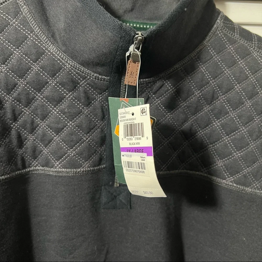 NWT G.H. Bass & Co. Outdoor Zip Neck Flannel Pullover, Size XXL - Picture 7 of 14